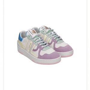 Lanvin Clay Leather Pastel Women's Sneakers